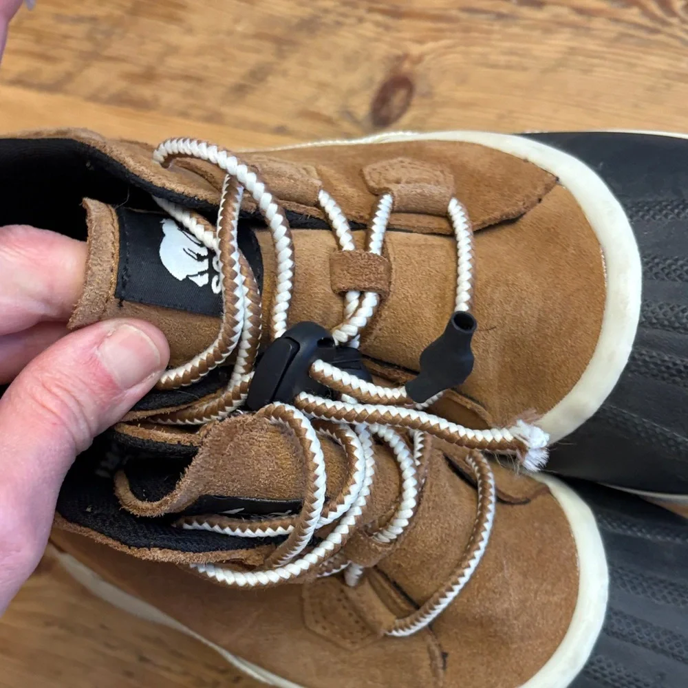 Sorel Brown and Black Waterproof Winter Rain Boots